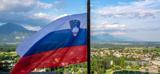 Photo Slovénie drapeau slovène ville